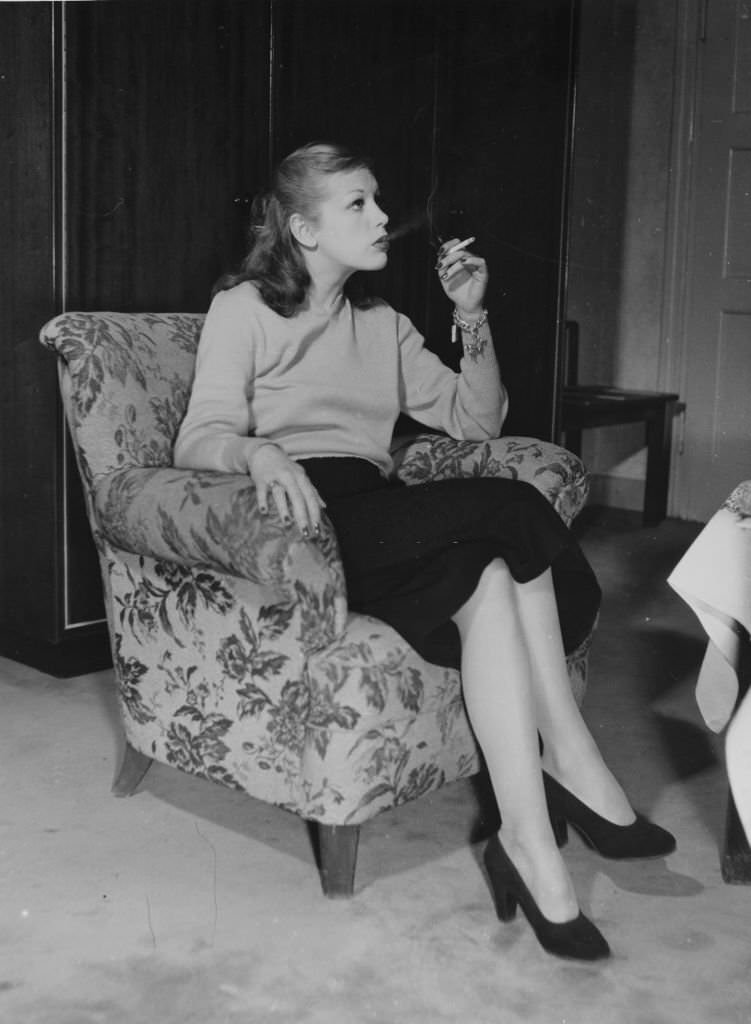 #41 German actress Hildegard Knef in Munich, 1951.