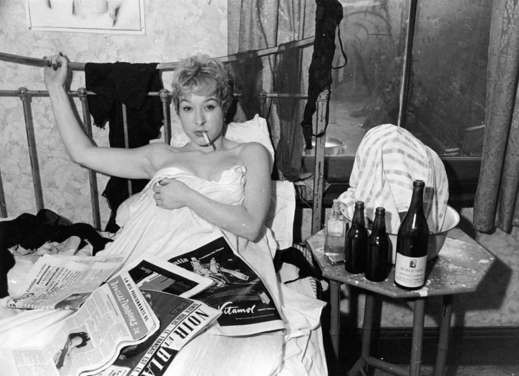 #58 Barbara Morris stars as Simone in a Picture Post reconstruction of her dream film roles, 1954.