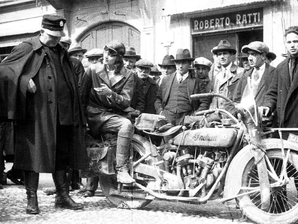 #11 Wanderwell on Indian Motorcycle