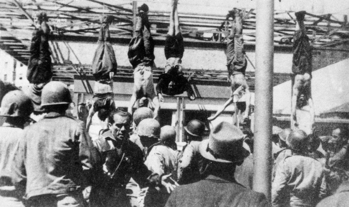 #13 Mussolini and Company Hanged Post-Execution Near Lake Como, 1945