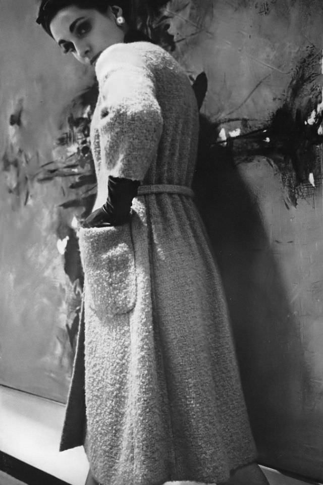 #16 Model in Mustard-Yellow Coat by Robert Knox, 1962