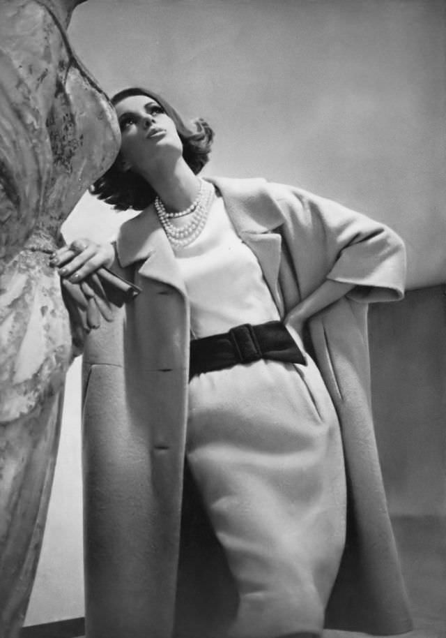 #20 Nena von Schlebrugge in Camel-Colored Wool Coat, 1962