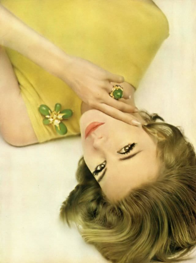 #9 Monique Chevalier in Lemon-Yellow Sweater, 1961