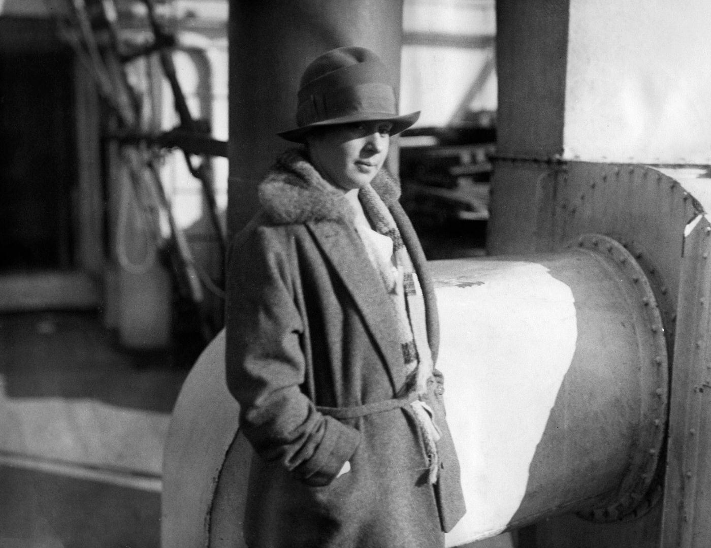 #10 Clärenore Stinnes as a Passenger on the Steamer Albert Ballin, 1926