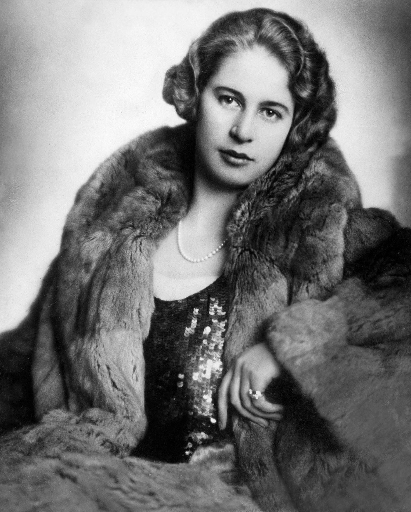 #11 Clärenore Stinnes Posing in a Fur Coat, 1927