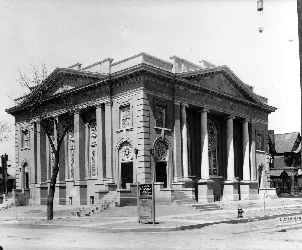 #103 St. Paul’s Methodist Episcopal Church in Denver, featuring classical architecture, 1900s