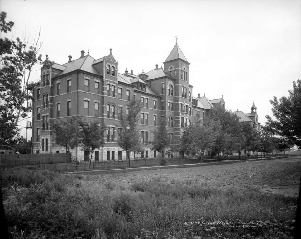 #26 Exterior of Saint Anthony’s Hospital at West 16th Avenue and Quitman Street, founded by the Sisters of St. Francis Seraph, 1905.