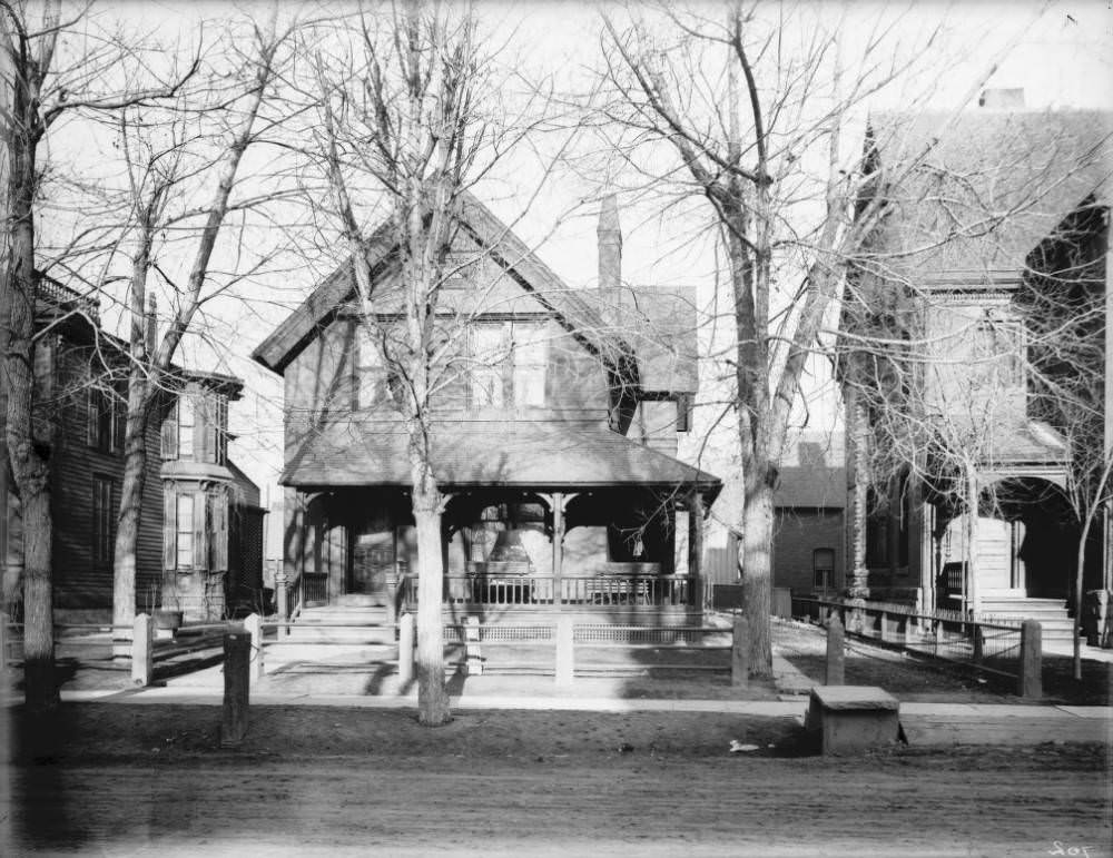 #125 Two-Story Residence in Denver with Covered Porch and Gable Roof, 1900s