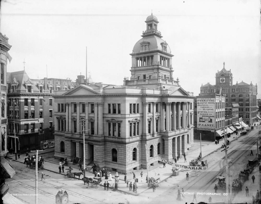 #145 U.S. Post Office on 16th and Arapahoe Streets, featuring Second Empire style architecture, 1905.