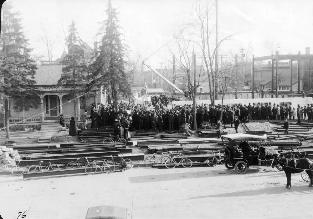#167 Cornerstone ceremony at Denver Public Library, 1907.