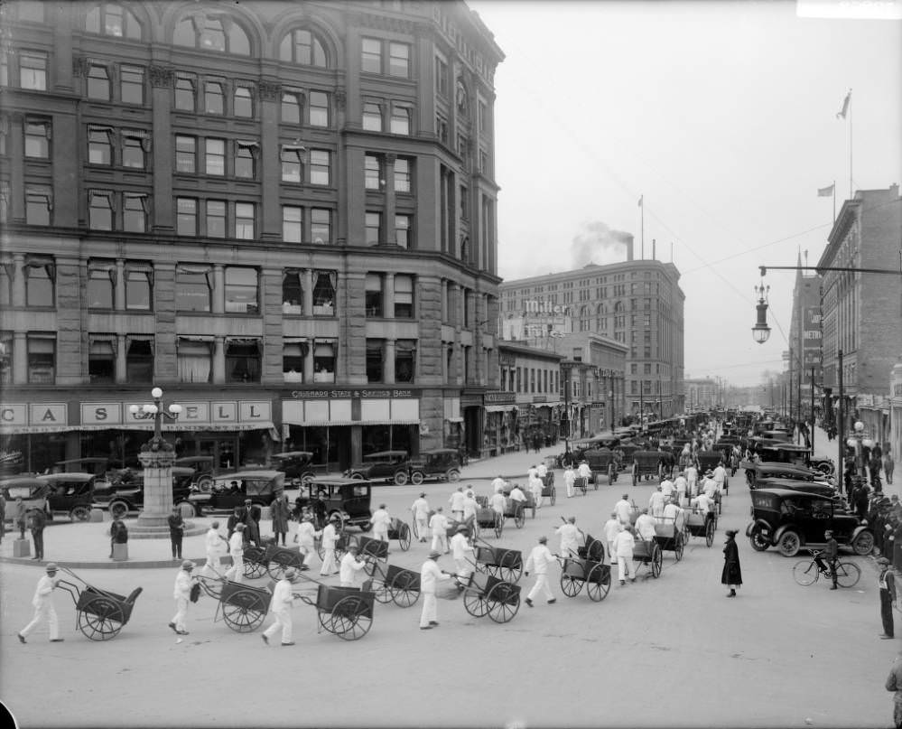 #51 Street Cleaning Parade at Broadway and 16th Streets, Denver, 1905