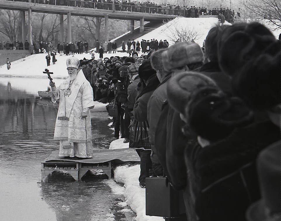 #26 New Year’s Blessing: Priest blesses Dnipro River before the traditional plunge