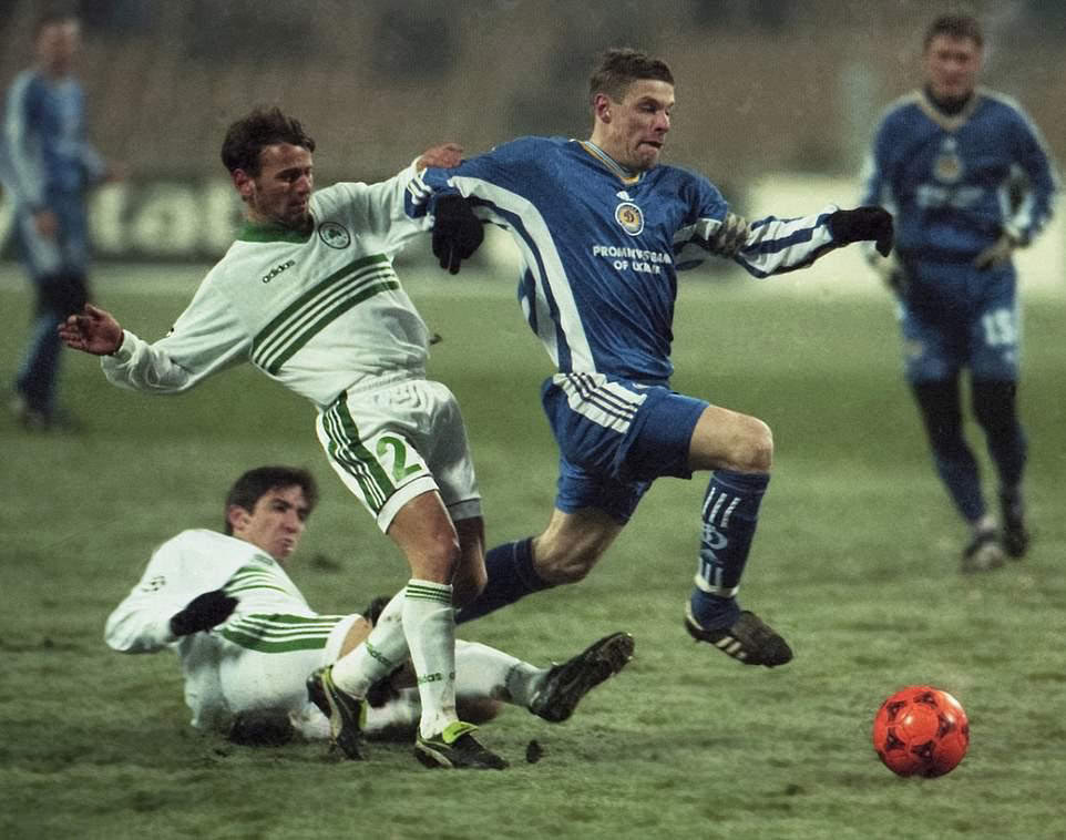 #28 Football Love: Dynamo team competes in a high-stakes game against Greece, 1990s.
