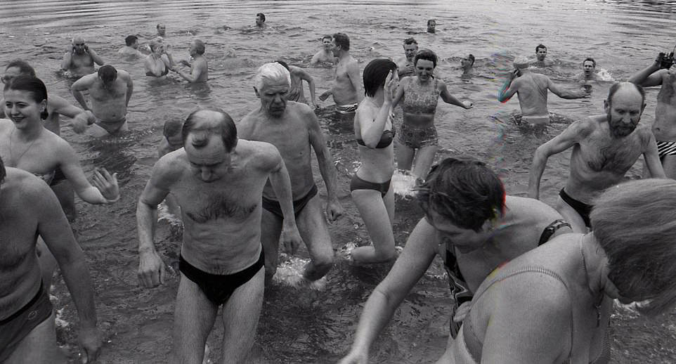 #34 Cold Plunge: Ukrainians of all ages participate in a freezing New Year’s swim
