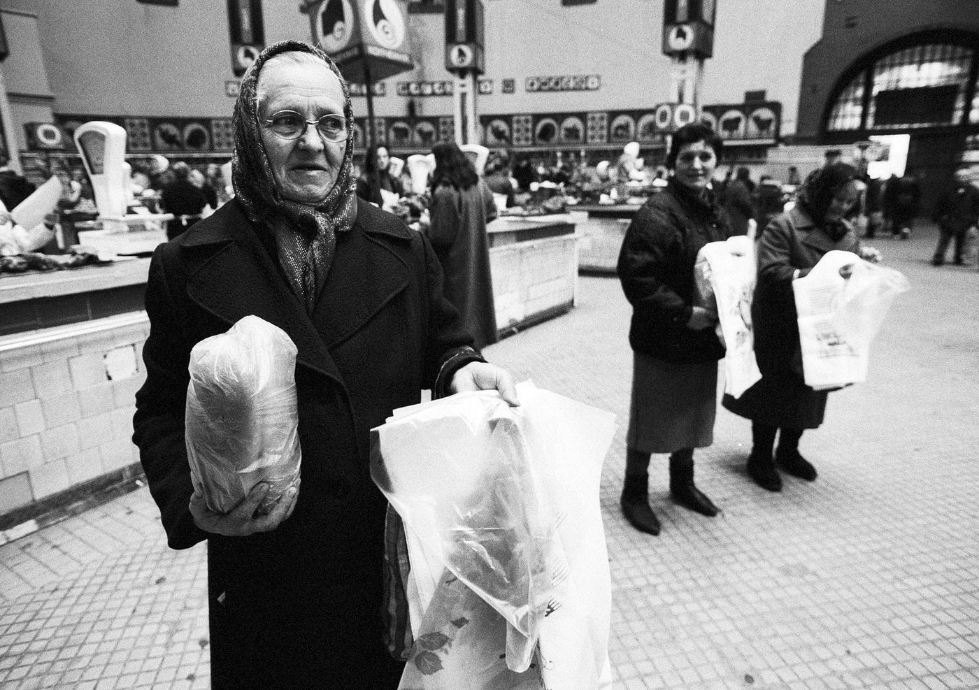#10 Women Selling Plastic Bags in a Market Hall in Kiev