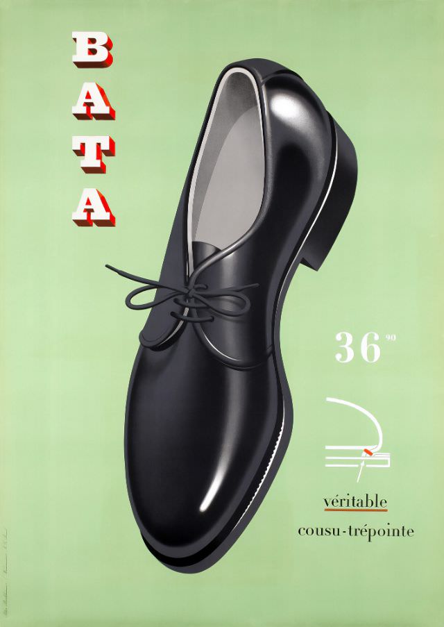 #20 BATA, veritable cousu-trépointe, 1954