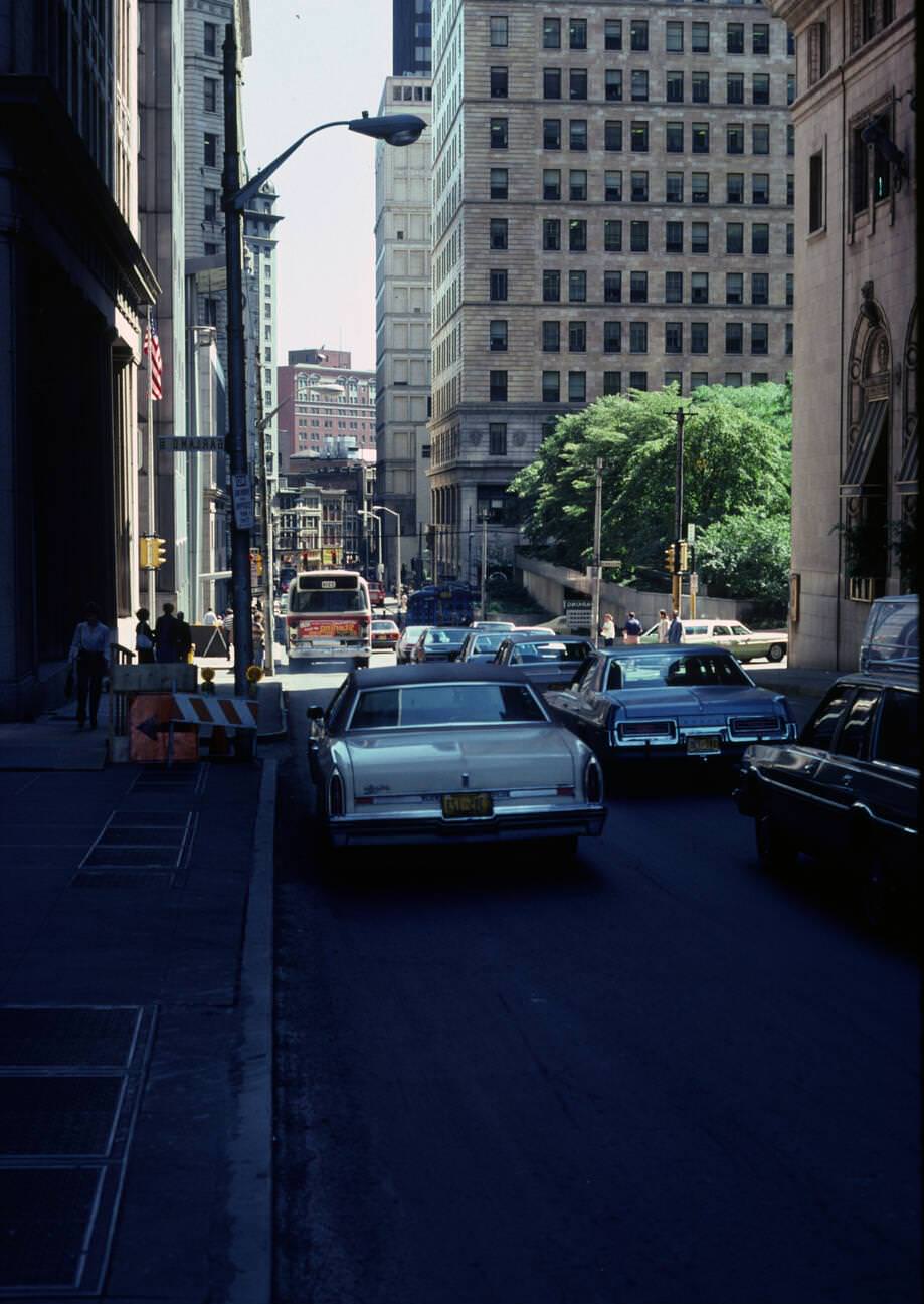 #6 Downtown Pittsburgh street scenery, taken in July, 1981.