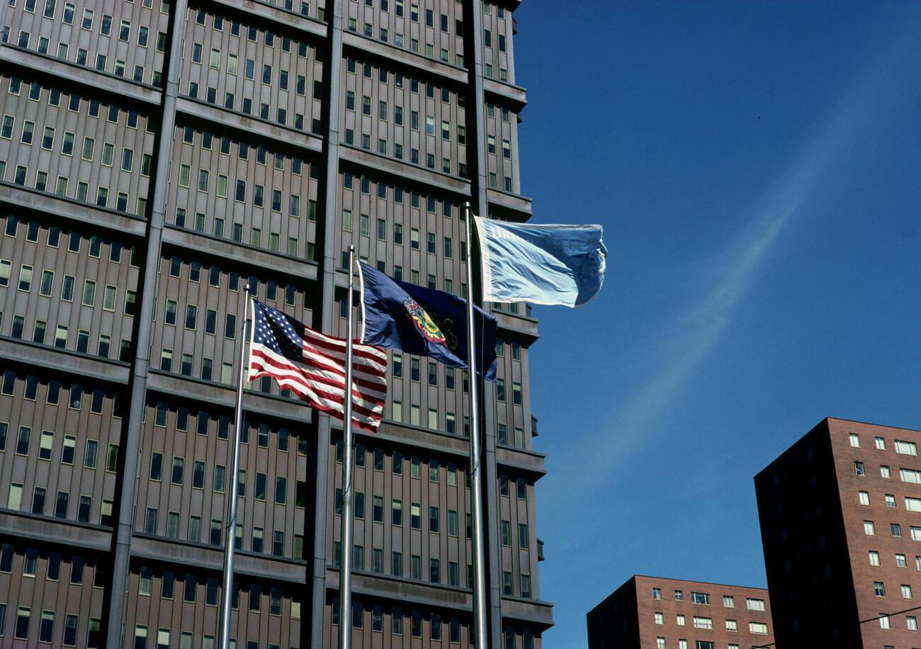 #7 Street details in Downtown Pittsburgh, Pennsylvania, 1981.