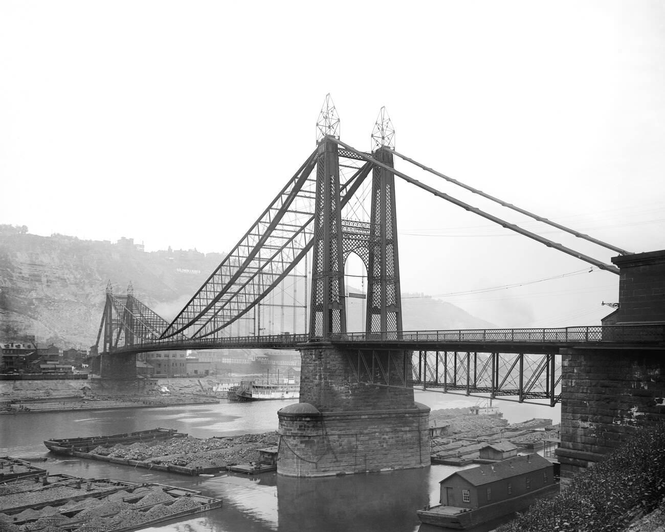 #12 Point Bridge over the Monongahela River in Pittsburgh, 1900.