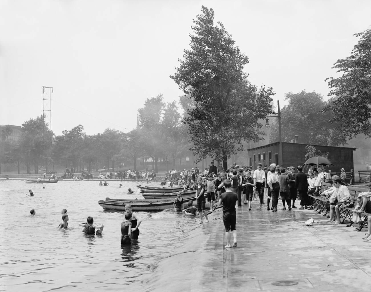 #10 Children Swimming, Lake Elizabeth, Pittsburgh, Pennsylvania, 1910