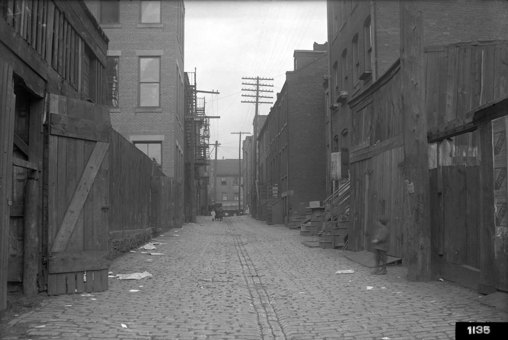 #116 Clay Alley, east from near school property, 1912