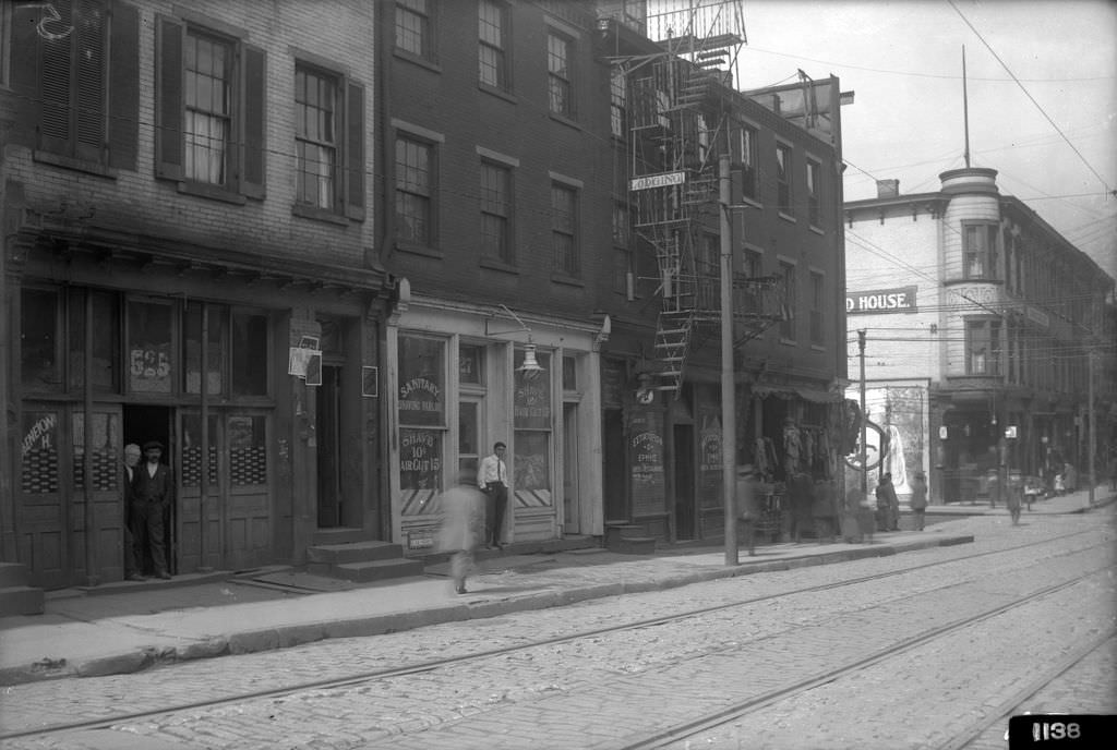 #119 Wylie and Sixth, northwest corner looking east, 1912