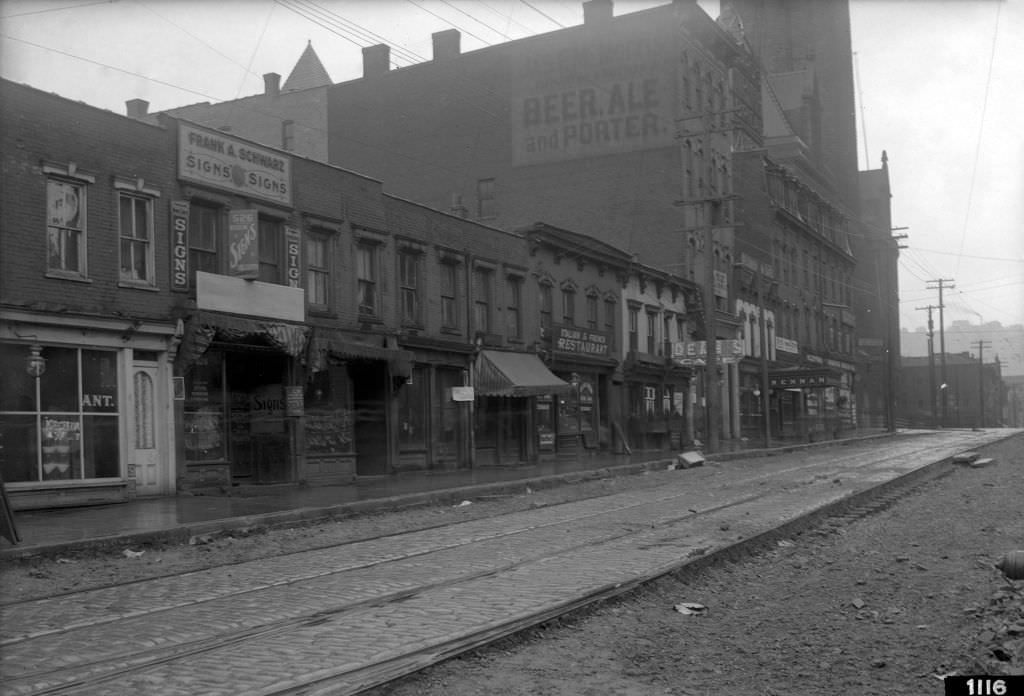 #130 Grant Street, view south from Oliver Avenue, 1910s