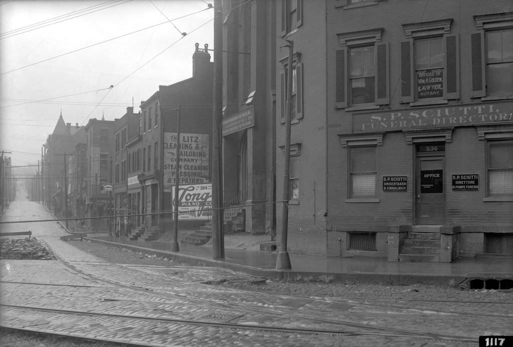 #131 Webster Avenue, view east from Grant Street, 1910s