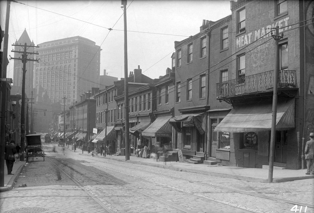 #139 Wylie Avenue, view east from Chatham Street, 1910s