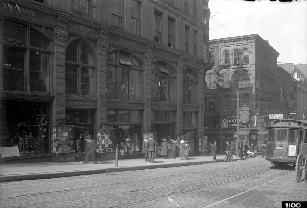 #145 Kaufmann’s, Fifth Avenue view from Hotel Henry, 1910s