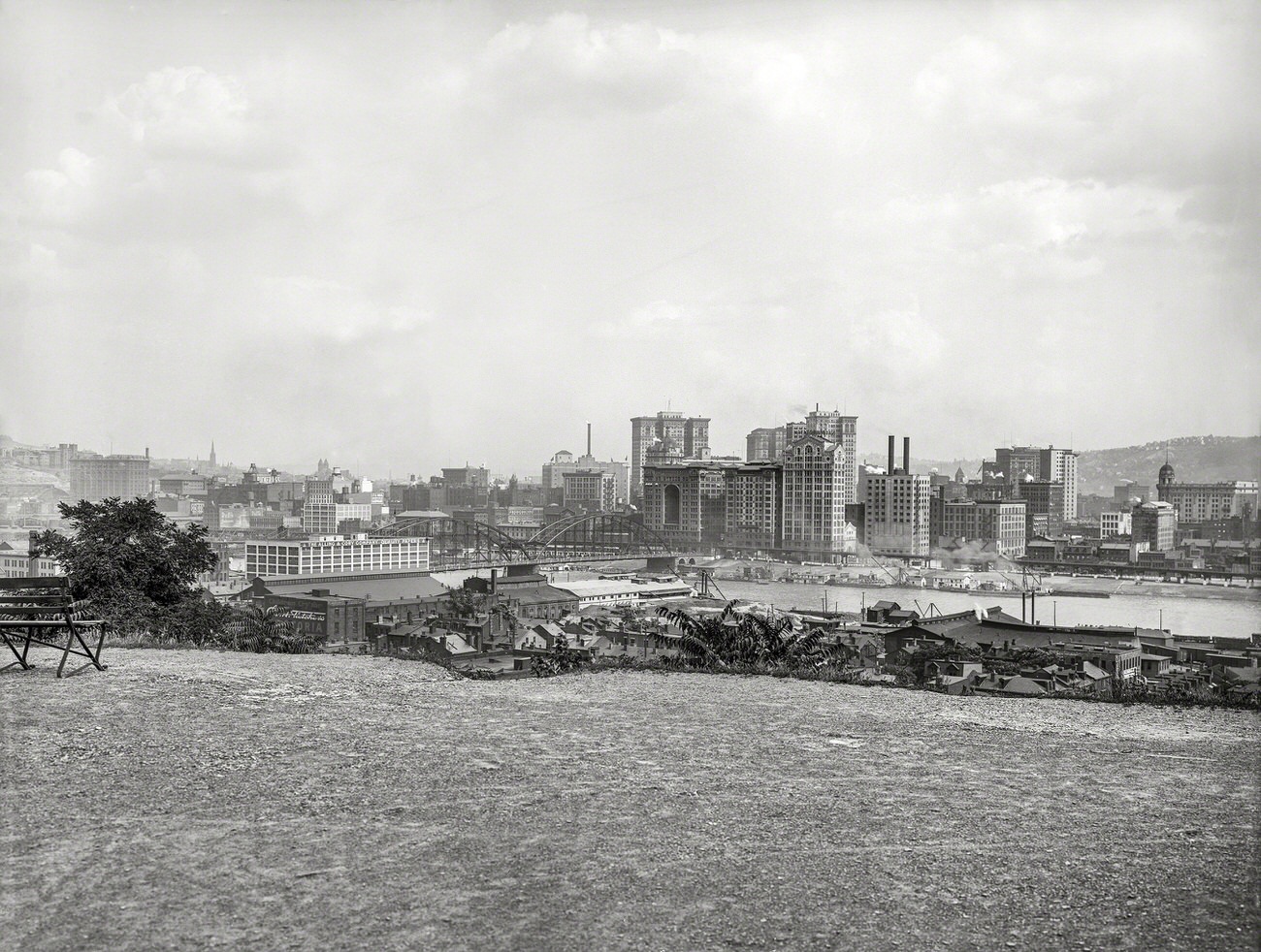 #15 Sixth Street Bridge and Skyscrapers, Pittsburgh, Pennsylvania, 1910