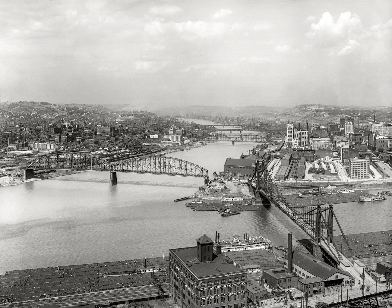 #18 Coal Barges at The Point, Pittsburgh, Pennsylvania, 1912