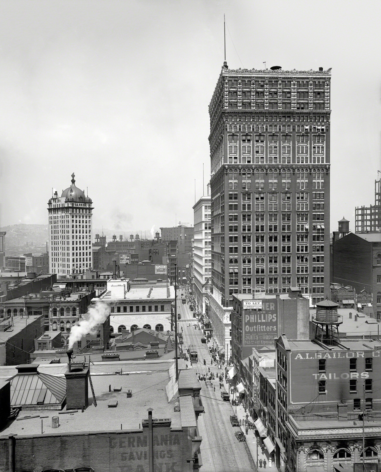 #23 Wood Street and Farmers Bank, Pittsburgh, Pennsylvania, 1910