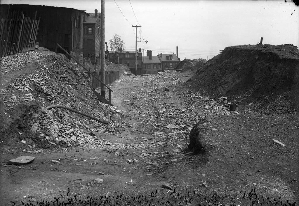 #98 Malcolm Street view towards Bedford Street, 1920.
