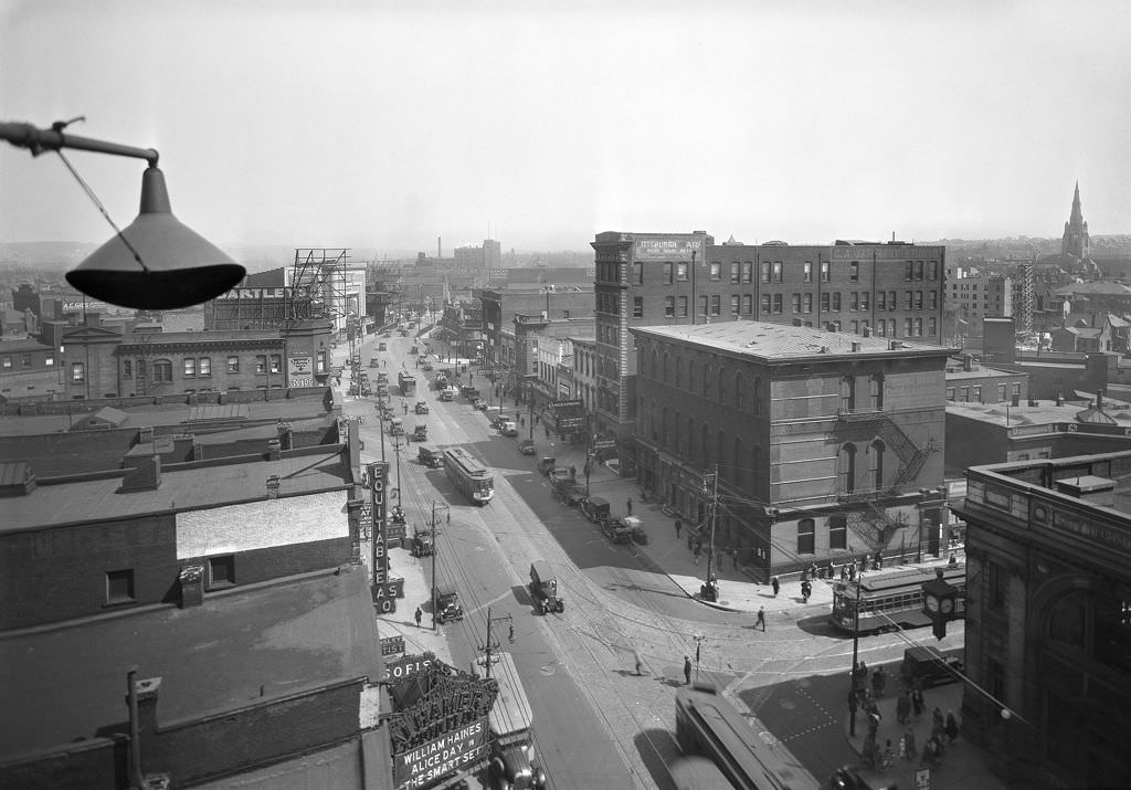 #2 Rooftop View of East Liberty, Showing Multiple Landmarks, 1928.