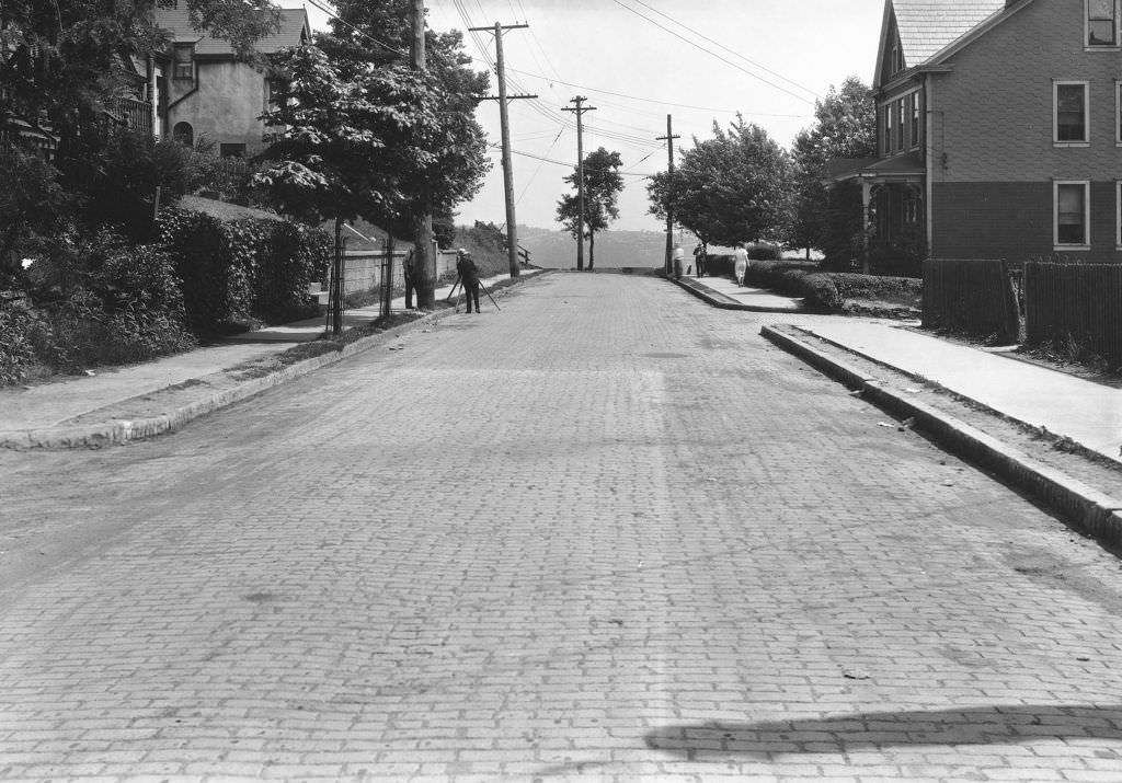 #32 Surveyors on Republic Street Near Rutledge Street, 1928.