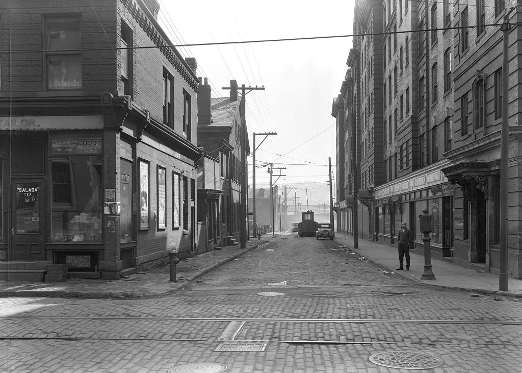 #38 Reedsdale Street, Featuring a Grocery and Tailor Shop, 1929.