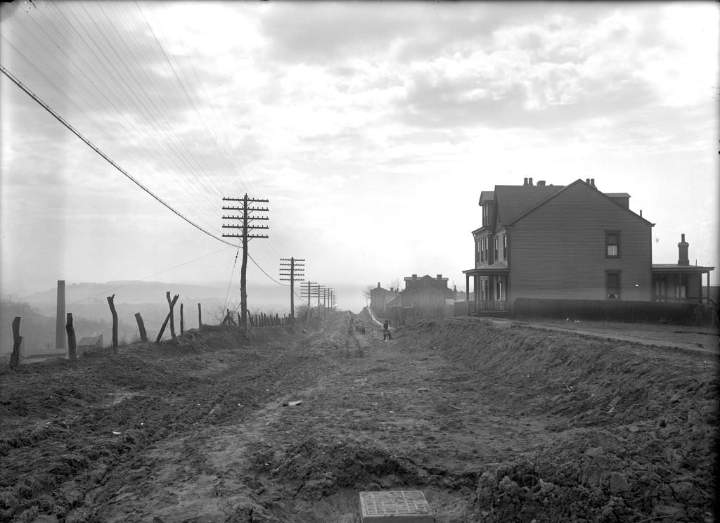 #42 Grading Section of McCandless Avenue, 1920.