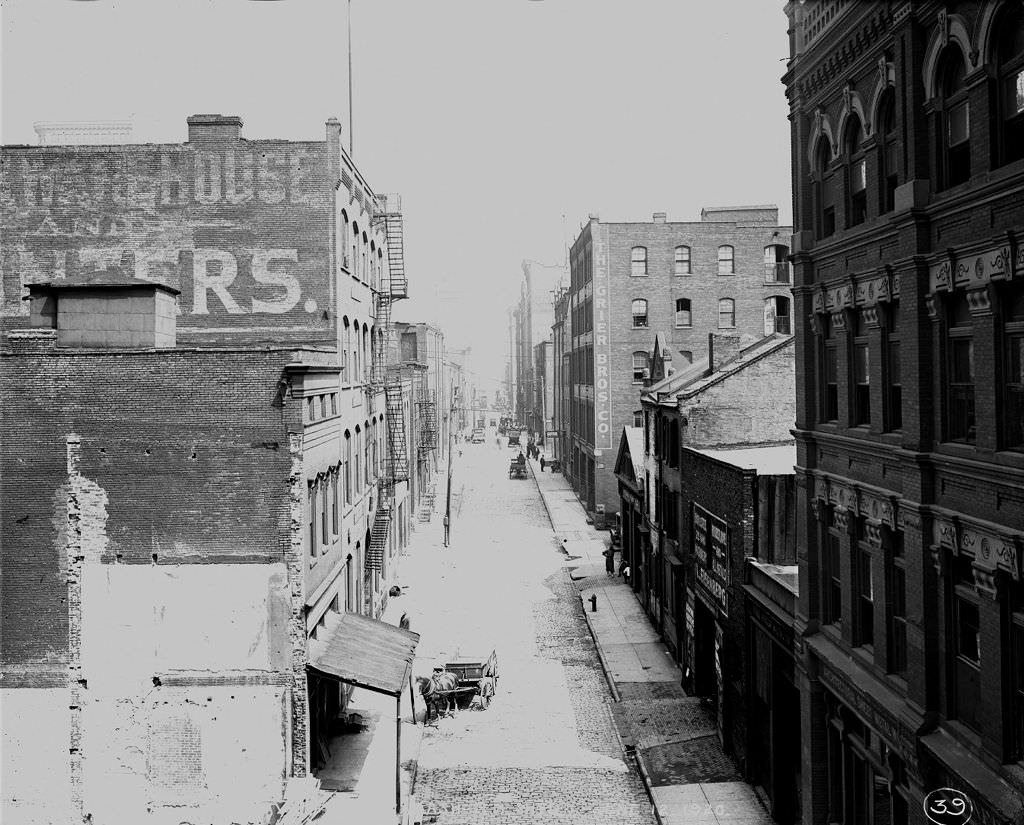 #45 View from Wabash Railroad shed on Second Avenue, 1920.