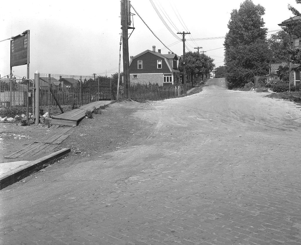 #170 Waddington Street, Grading and surfacing work at Pioneer Avenue, 1931.