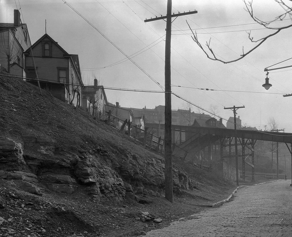 #50 View from house No. 107 on Monastery Street toward Birmingham Street, 1933
