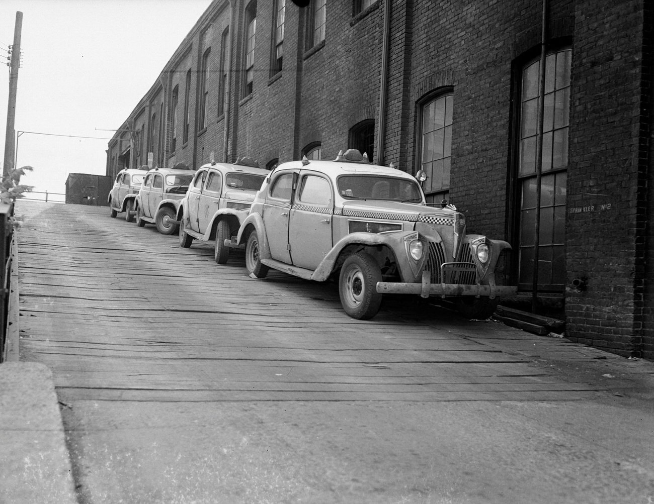 #45 Four Checker Model A Yellow Cab Company Taxis, 1945