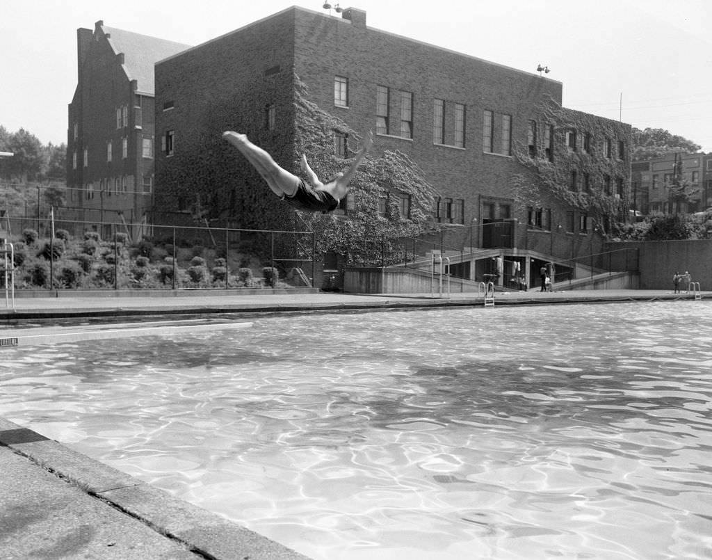 #26 Diver at Ammon Park Swimming Pool, 1958