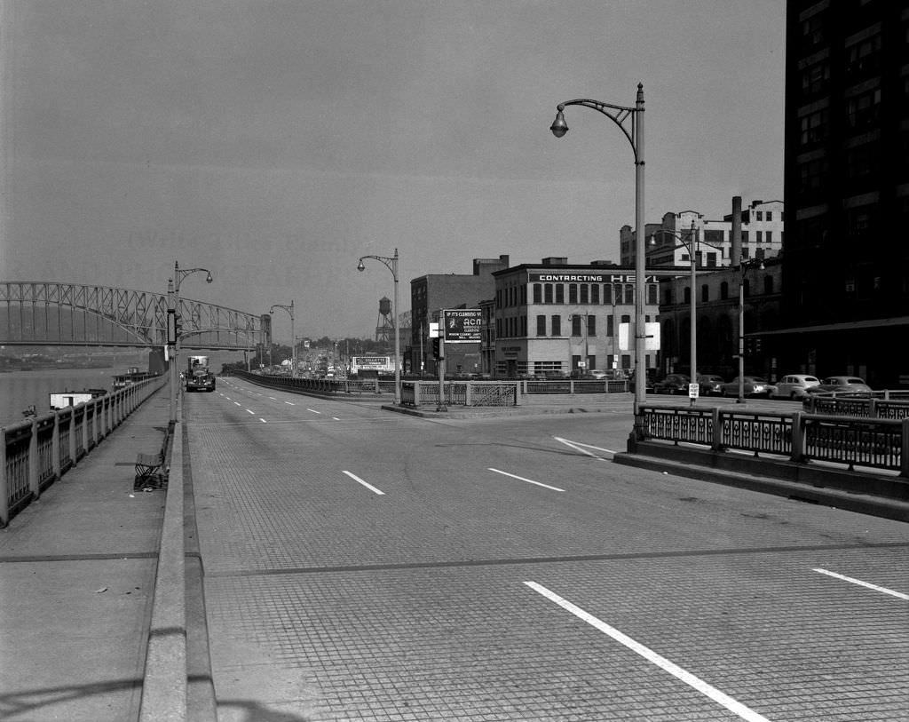 #42 Water Street near Ferry Street Looking to Point Bridge, 1951