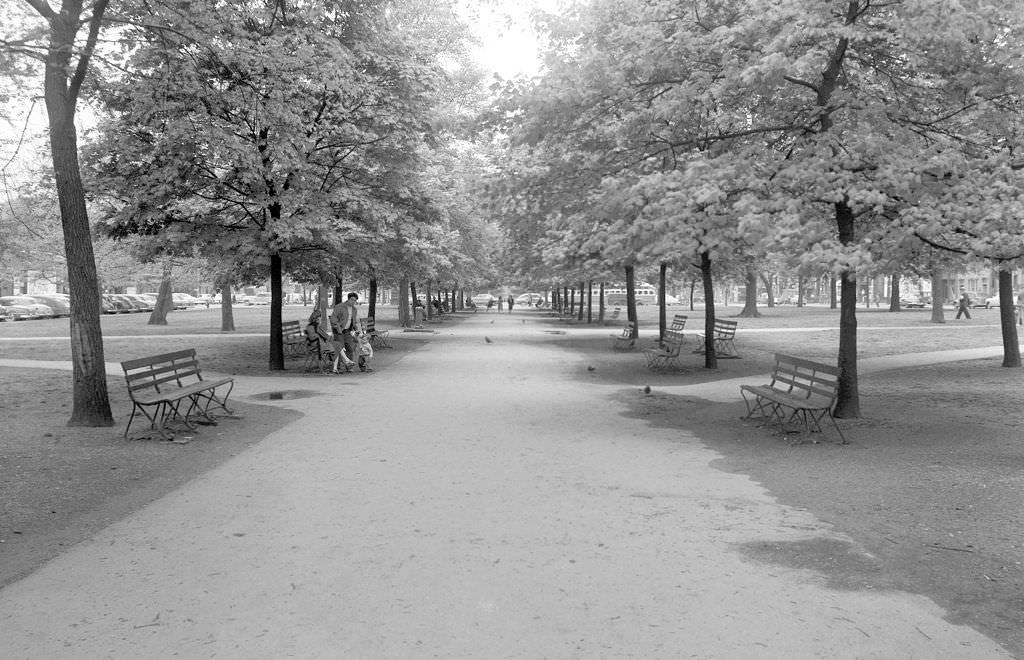 #6 Family in East Park across from Islam Grotto on 18 West North Avenue, 1951.