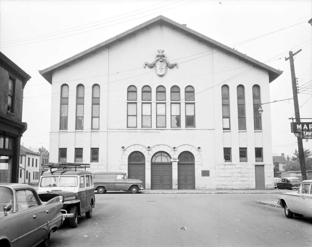 #98 South Side Recreation Center, offers indoor and outdoor activities, now closed but the building remains, 1961.
