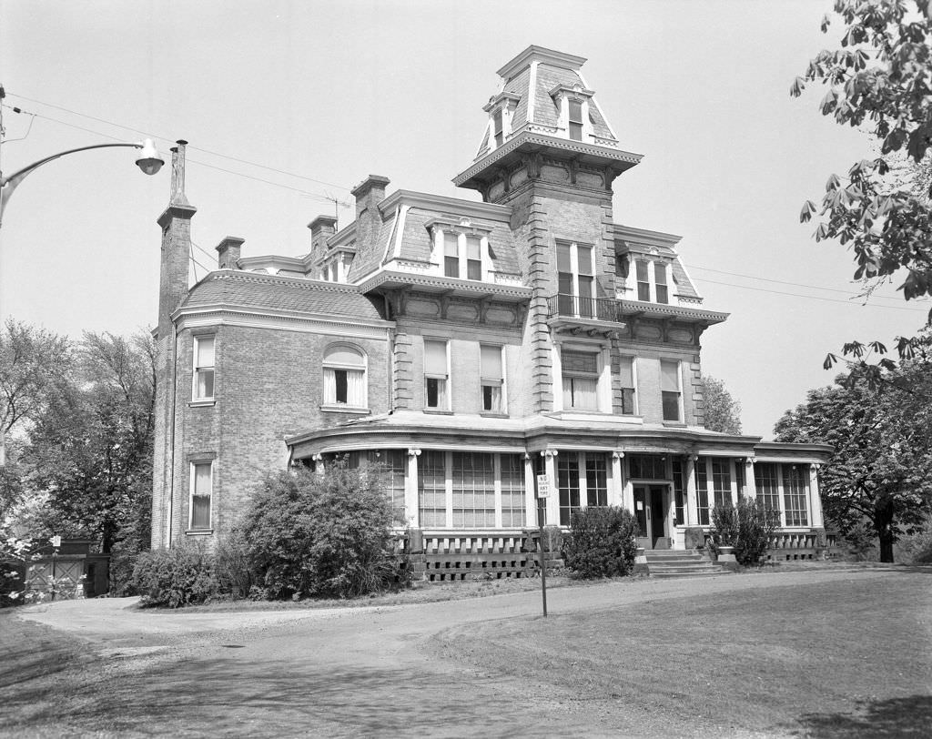 #113 Front view of King House, 1960.