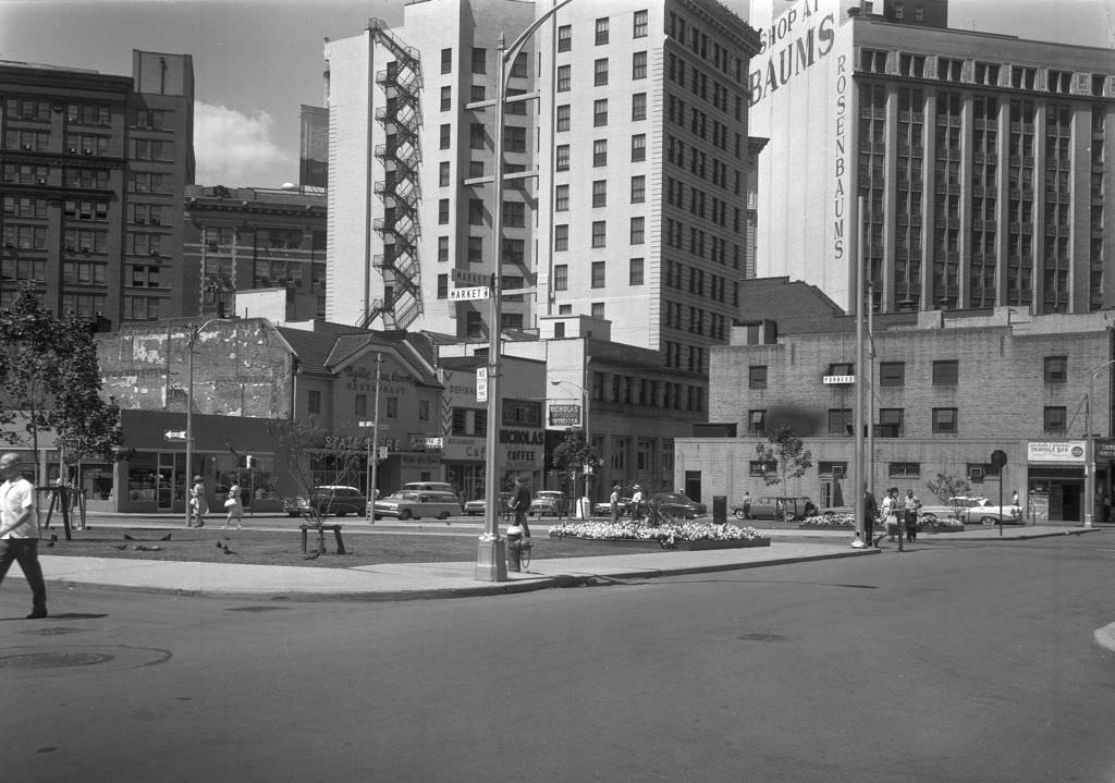 #142 Market Square Commons, Pittsburgh’s commercial and civic center since 1800, 1962.