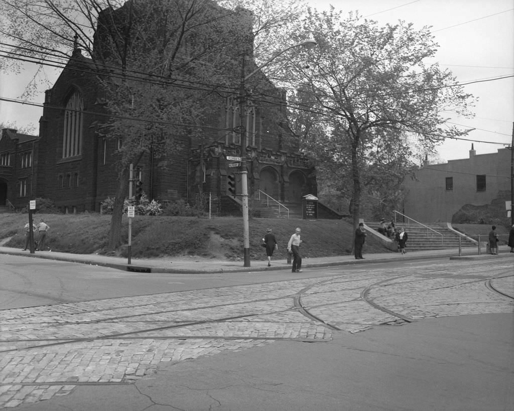 #3 Forbes and Murray Avenue: Asbury Methodist Church, a no longer existing structure, 1966.