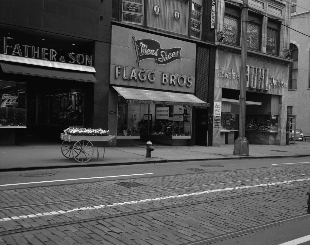 #166 Flagg Brothers Shoe Store on Fifth Avenue, 1965